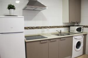 Una cocina o zona de cocina en Apartamentos Vino y Camino
