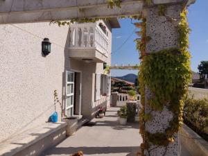 un edificio con balcón y hiedra creciendo en él en CasaFamiliar/Tranquilidad25minBCN/BbqPiscinaAAWifi, en Rubí