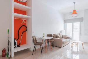 Χώρος καθιστικού στο Jazzy condo near Proskopon square