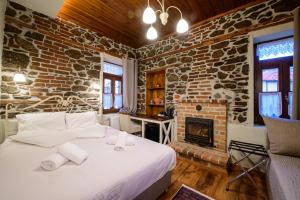 Postel nebo postele na pokoji v ubytování Agios Germanos