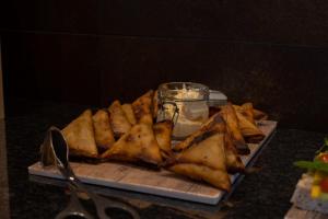 a plate of food with a plate of food at Villas D. Dinis - Charming Residence (adults only) in Lagos