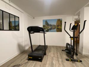 Fitness centrum a/nebo fitness zařízení v ubytování T3 bis bord du canal du midi piscine