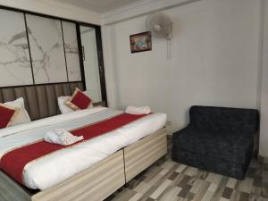 Postel nebo postele na pokoji v ubytování Hotel Clink New Delhi Airport