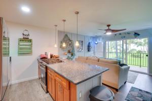 A kitchen or kitchenette at Coastal Kaunakakai Condo with Ocean-View Balcony!