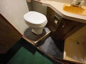 a bathroom with a toilet and a sink at Studio Black Castle RV in Miami
