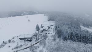 ヴィンターベルクにあるLandhotel Flora & Faunaの雪の家の空見