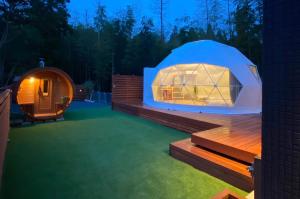 a large dome tent on top of a yard at Yamaga City - Camp - Vacation STAY 42290v in Kurize