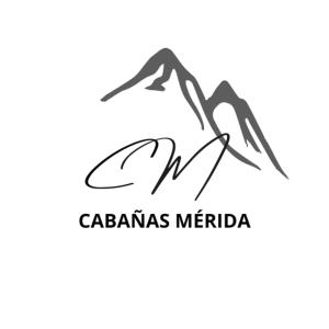 a black and white logo of a mountain at Cabañas Mérida Hollywood in El Hoyo