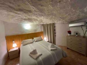 Posteľ alebo postele v izbe v ubytovaní LA CUEVA de TONI EL SECO