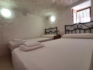 Posteľ alebo postele v izbe v ubytovaní LA CUEVA de TONI EL SECO