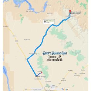 a map of the sherpas wrath trail in guatemala at Grand Canyon West Hotel Sheps Miners Inn in Chloride