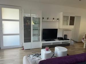 TV a/nebo společenská místnost v ubytování Maison « jardin la cigogne »