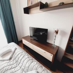 TV a/nebo společenská místnost v ubytování Апартамент В204 Belvedere Holiday Club + 16 fotografií