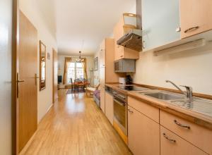 een keuken met een wastafel en een aanrecht bij Appartement Alpenresort by Schladming-Appartements in Schladming