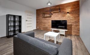 Televízia a/alebo spoločenská miestnosť v ubytovaní Winogrady Loft Apartment