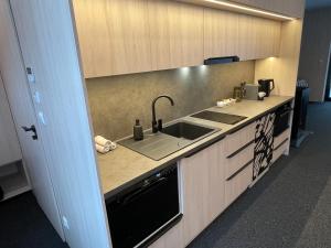 Kuchyňa alebo kuchynka v ubytovaní Apartmán A29-2, Hrabovo, Ružomberok