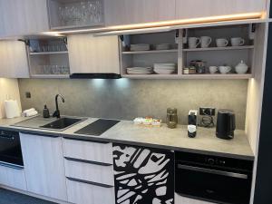 Kuchyňa alebo kuchynka v ubytovaní Apartmán A29-2, Hrabovo, Ružomberok