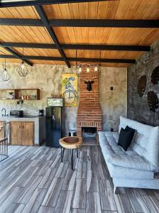 Kuchyň nebo kuchyňský kout v ubytování Cabaña Buganvilia, Tapalpa