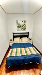 ein Schlafzimmer mit einem großen Bett in einem Zimmer in der Unterkunft Centro Madrid in Madrid