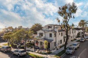 an overhead view of a city street with houses at Sea Crown by AvantStay 5mins from the Beach w Multiple Terraces PermitSLP13639 in Newport Beach