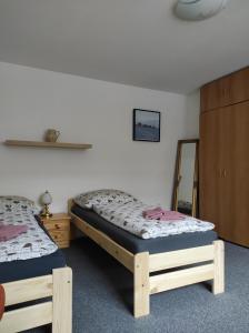 Postel nebo postele na pokoji v ubytování Apartmán Lanžhot