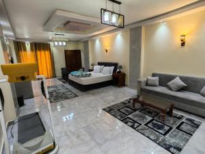 Voodi või voodid majutusasutuse Grand Egyptian Museum View Inn toas
