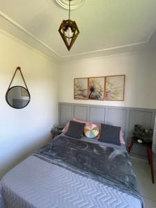 Postel nebo postele na pokoji v ubytování Apartamento aconchegante em Socorro