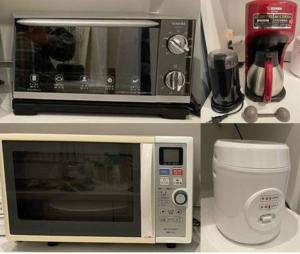 Kuchyň nebo kuchyňský kout v ubytování 伊豆高原 桜並木通りに面したコテージJiro's