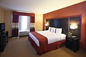 a hotel room with a large bed and a television at Holiday Inn Birmingham - Hoover, an IHG Hotel in Hoover