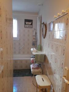 Koupelna v ubytování Chambre d'hôtes avec garage au bord de mer