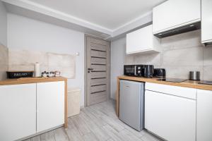 Kuchyňa alebo kuchynka v ubytovaní Apartamenty Jelitkowska 13,Gdańsk Jelitkowo, 100m od morza