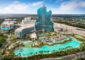 - une vue aérienne sur la station de guitare et le casino dans l'établissement Casa en Corazon de Miami Pequeña Habana, à Miami