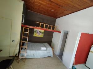 een slaapkamer met een stapelbed en een ladder bij Departamento Planta Baja. Centro. Pileta in Formosa