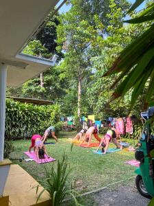 Taman di luar Lazy Monkey Surfhostel - Sri Lanka