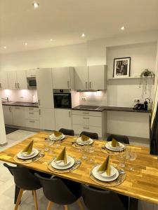 Kuchyň nebo kuchyňský kout v ubytování Comfort Apartment