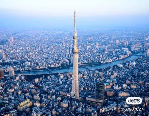 東京的景觀或從公寓拍的城市景觀