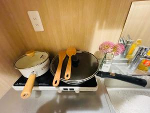 Sky 晴空塔 独立双人间 但是共用浴室厕所102廚房或簡易廚房