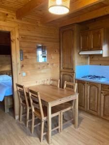 Camping-Chalets La Favière的厨房或小厨房
