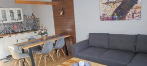 Η κουζίνα ή μικρή κουζίνα στο 2chałupy - apartamenty w Soli