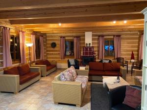Posezení v ubytování CHALUPA Honzík - VILLA Vrchlabí