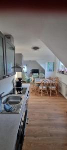 Kuchyň nebo kuchyňský kout v ubytování Ferienwohnung bei Natie