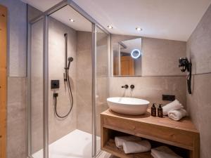 Koupelna v ubytování Huaterhof + 37 fotografií