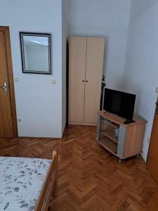 Televízia a/alebo spoločenská miestnosť v ubytovaní Villa Lily