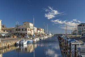 a group of boats are docked in a marina at Mazet NiMiSa in Marseillan