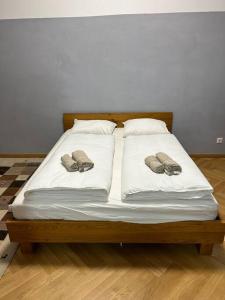 Posteľ alebo postele v izbe v ubytovaní Prater City Apartment