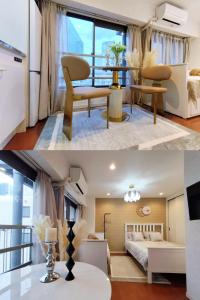 a living room and a bedroom in a house at S13-Shibuya center 7 mins to Station, Max 4P涉谷最中心 涉谷站7分 in Tokyo
