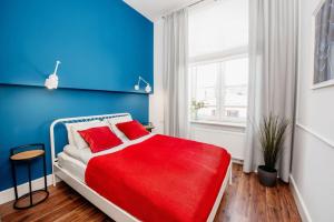 Tempat tidur dalam kamar di Charming 2-Room Apartment Near Wawel Castle