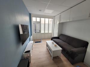 Televízia a/alebo spoločenská miestnosť v ubytovaní Studio bien équipé au calme à Montmartre