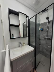 Kúpeľňa v ubytovaní Studio bien équipé au calme à Montmartre