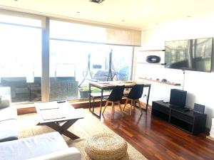 Et tv og/eller underholdning på Apartamento vistas Coruña 3 habitaciones